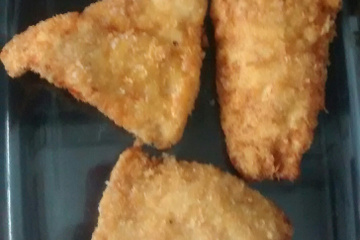 Frango empanado assado