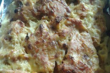 Filé de frango com creme de cebola
