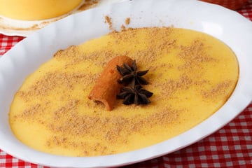 Curau de milho verde vegano com leite de coco delicioso