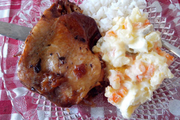 Frango de panela de pressão sem água