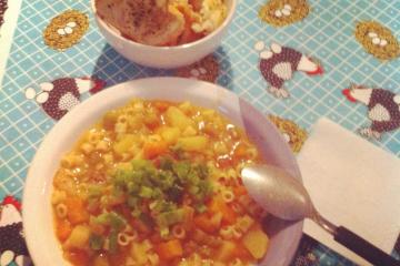 Sopa de carne com legumes da Di