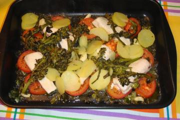 Filé de peixe ao forno