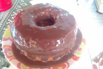 Cobertura de chocolate com leite condensado