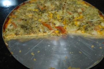 Massa de pizza fácil no liquidificador