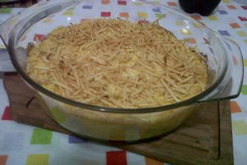 Escondidinho de frango com creme de milho