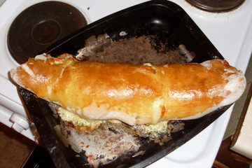 Pão recheado com presunto
