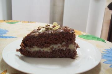 Torta gelada de chocolate e coco