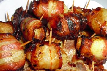 Batata assada com bacon