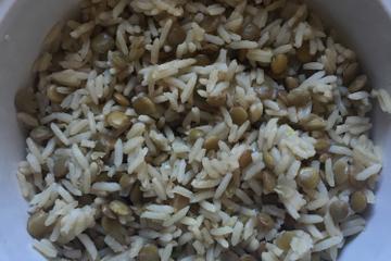 Arroz com lentilha