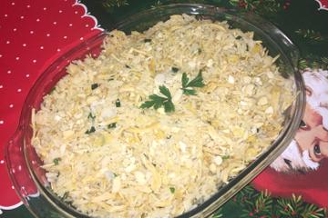 Arroz com frango e amêndoas