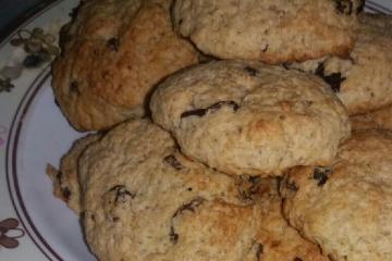 Biscoito de aveia com gotas de chocolate