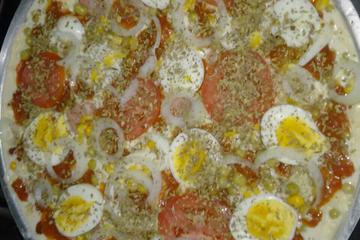 Pizza rápida de liquidificador