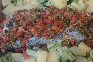 Peixe assado à moda pantaneira