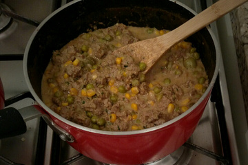 Estrogofe de carne moída