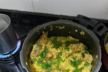 Arroz com suã de porco