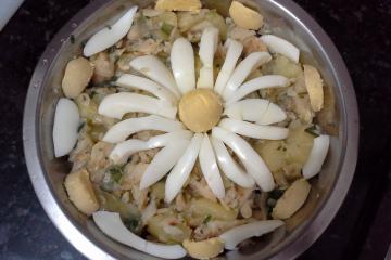 Salada de bacalhau com batata