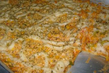 Pizza caseira com fermento quimico