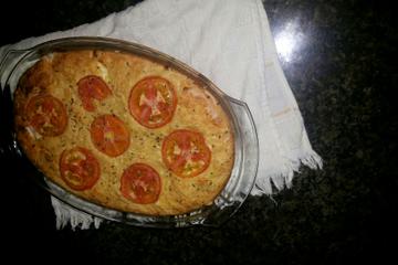 Torta cremosa de frango de liquidificador
