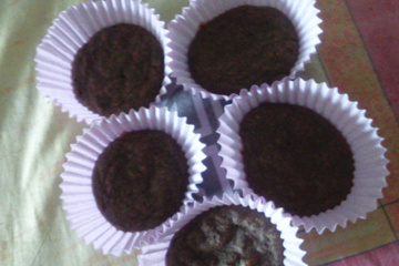 Bolinho de aveia com banana e cacau