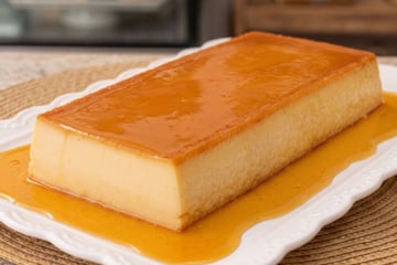 Pudim de padaria sem leite condensado tamanho família