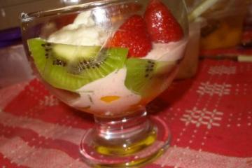 Frozen iogurte de morango