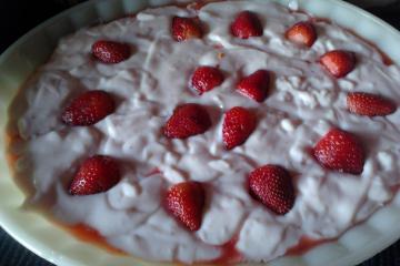 Creme com morangos