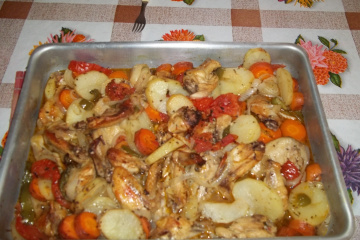 Asa de frango assada no forno