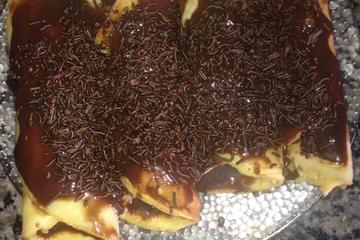 Panqueca doce de brigadeiro