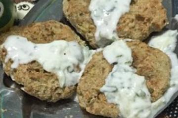 Hambúrguer de atum com aveia