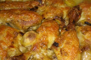 Coxa de frango com requeijão