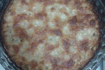 Salmão desfiado e gratinado Beta