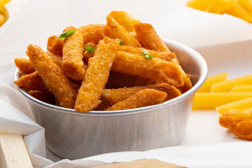 Salgadinho de macarrão na airfryer