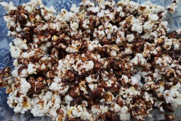 Pipoca com chocolate