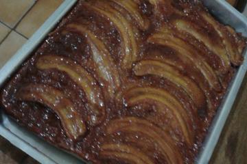 Torta de banana no liquidificador