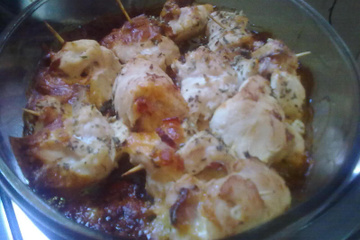 Filé de frango recheado