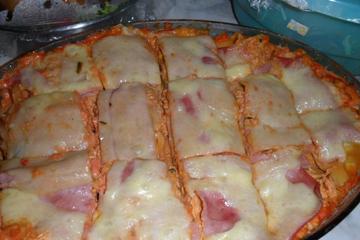 Lasanha cremosa de frango