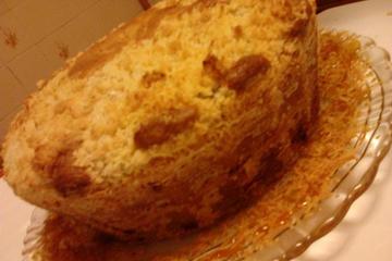 Bolo de banana com farofa