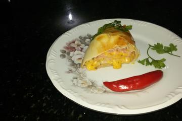 Rocambole de massa de Pastel