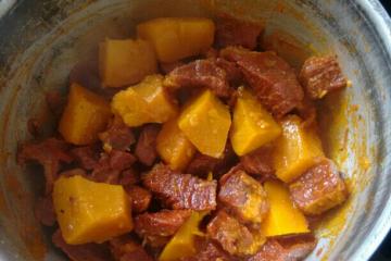 Carne seca com abóbora