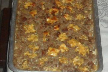 Bolo de carne moída e philadelphia
