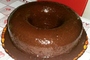 Bolo de chocolate de liqüidificador
