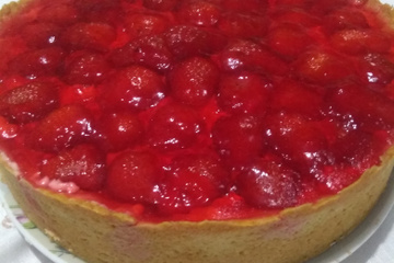 Torta de morango prática