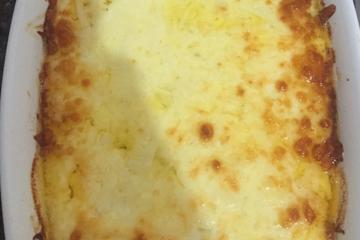 Camarão gratinado da Inara