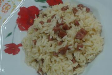 Arroz com calabresa