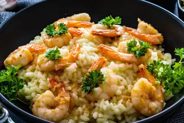 Risoto de camarão sem errar no ponto do arroz