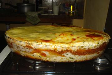 Lasanha de pão sírio