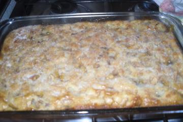 Torta de banana, maçã ou abacaxi