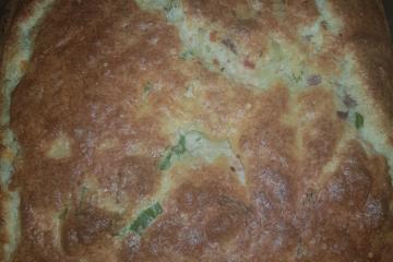 Souflé de legumes com calabresa