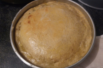 Torta de palmito e catupiry festiva