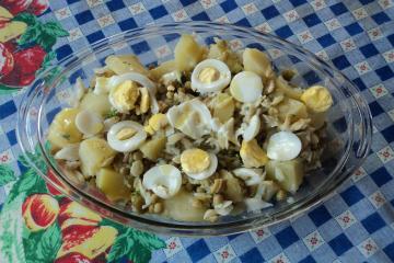 Salada de bacalhau rápida